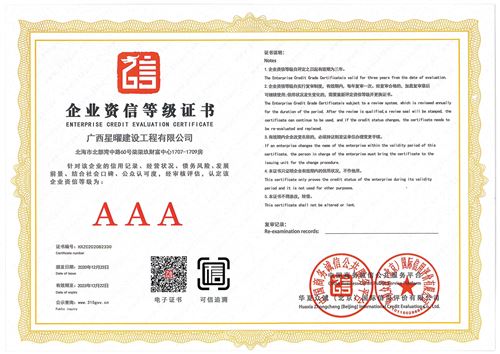 3A信用等级证书（企业资信等级）